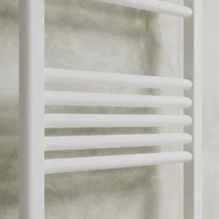 Toasty Glow Premium Matt White 25mm Electric Heated Towel Rail with Heating Element