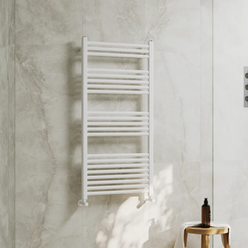 Toasty Glow Premium Matt White 25mm Heated Towel Rail