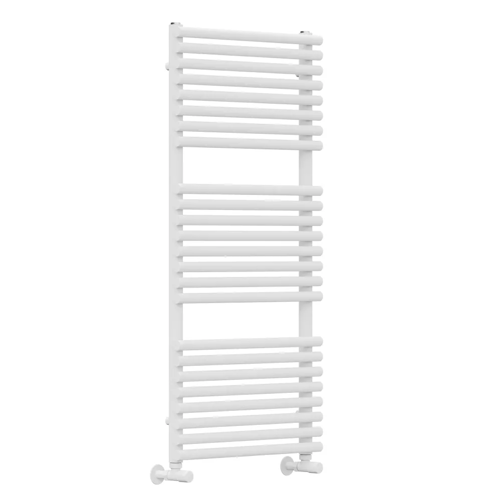 Toasty Halo Matt White Bar on Bar Heated Towel Rail
