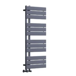 Toasty Haven Anthracite Flat Panel Offset Heated Towel Rail