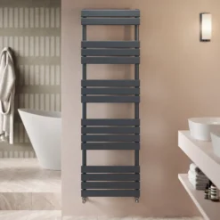 Toasty Hush Anthracite Flat Panel Heated Towel Rail