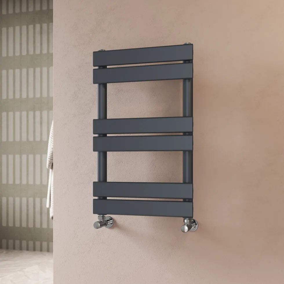 Toasty Hush Anthracite Flat Panel Heated Towel Rail