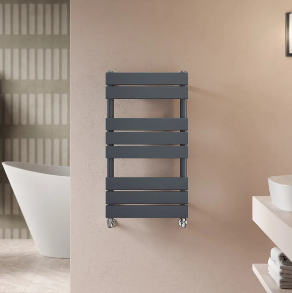 Toasty Hush Anthracite Flat Panel Heated Towel Rail