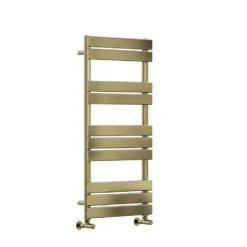 Toasty Hush Brushed Brass Flat Panel Heated Towel Rail