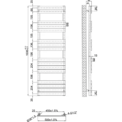 Toasty Hush Brushed Bronze Flat Panel Heated Towel Rail