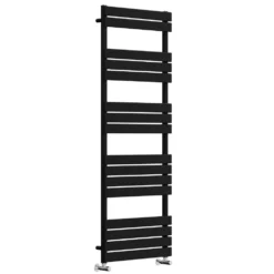 Toasty Hush Matt Black Flat Panel Heated Towel Rail