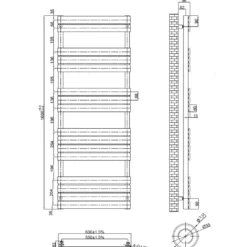 Toasty Hush Matt Black Flat Panel Heated Towel Rail