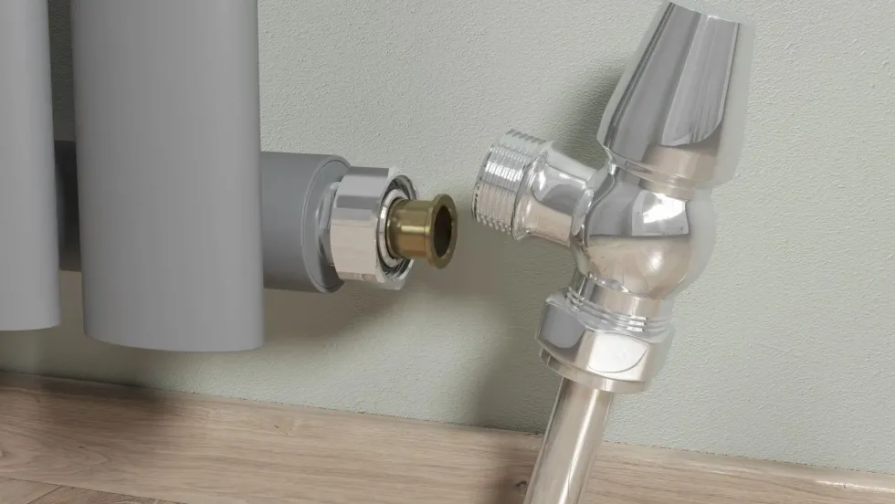 Toasty Manual Shut Off Radiator Valves - Chrome