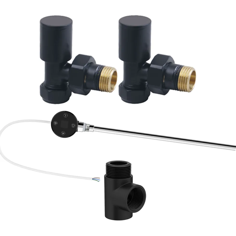 Toasty Matt Black Dual Fuel Kit With Digital Element, Valves And T-Piece
