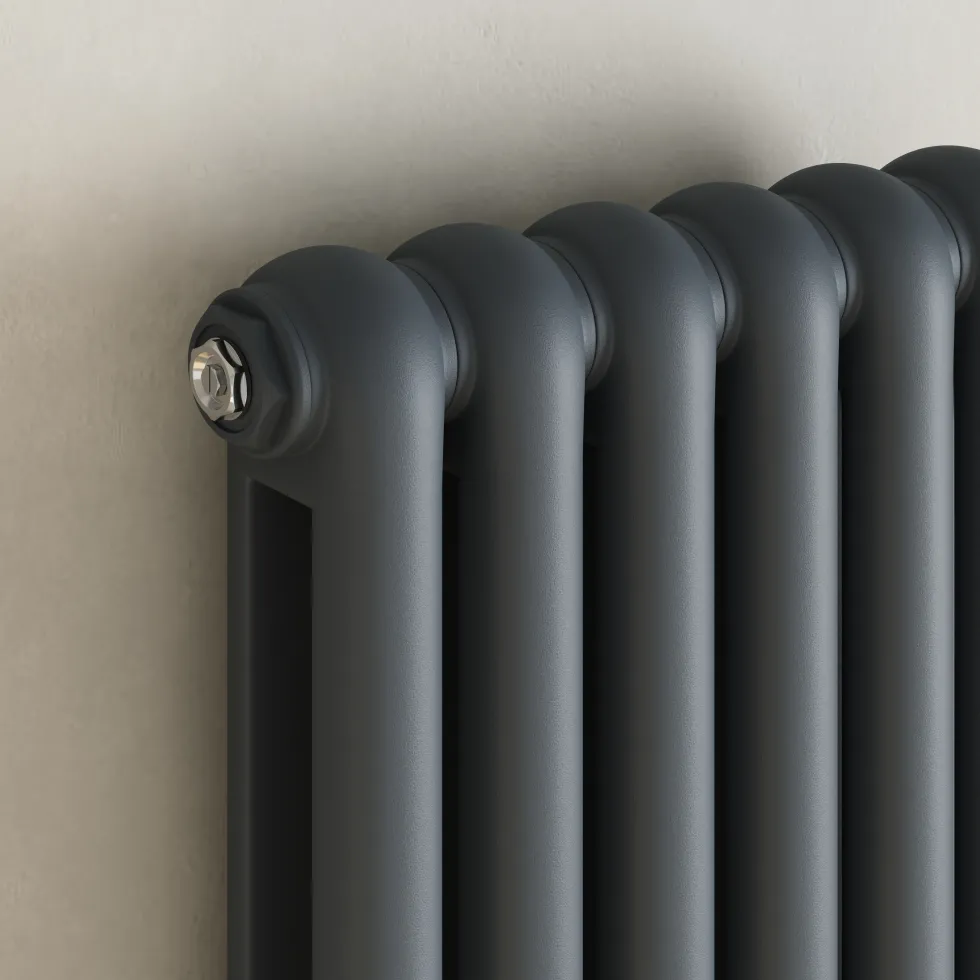 Toasty Mellow Anthracite Vertical 2 Column Radiator