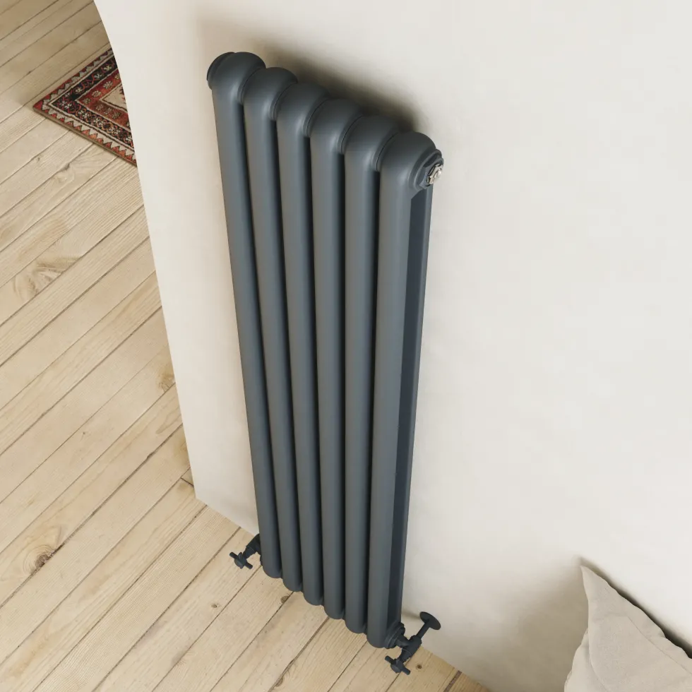 Toasty Mellow Anthracite Vertical 2 Column Radiator