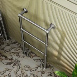 Toasty Merrin Chrome Floorstanding Traditional Heated Towel Rail