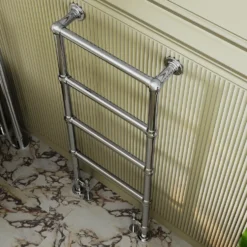 Toasty Merrin Chrome Floorstanding Traditional Heated Towel Rail