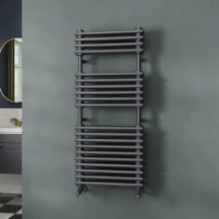 Toasty Montford Anthracite Traditional Column Heated Towel Rail