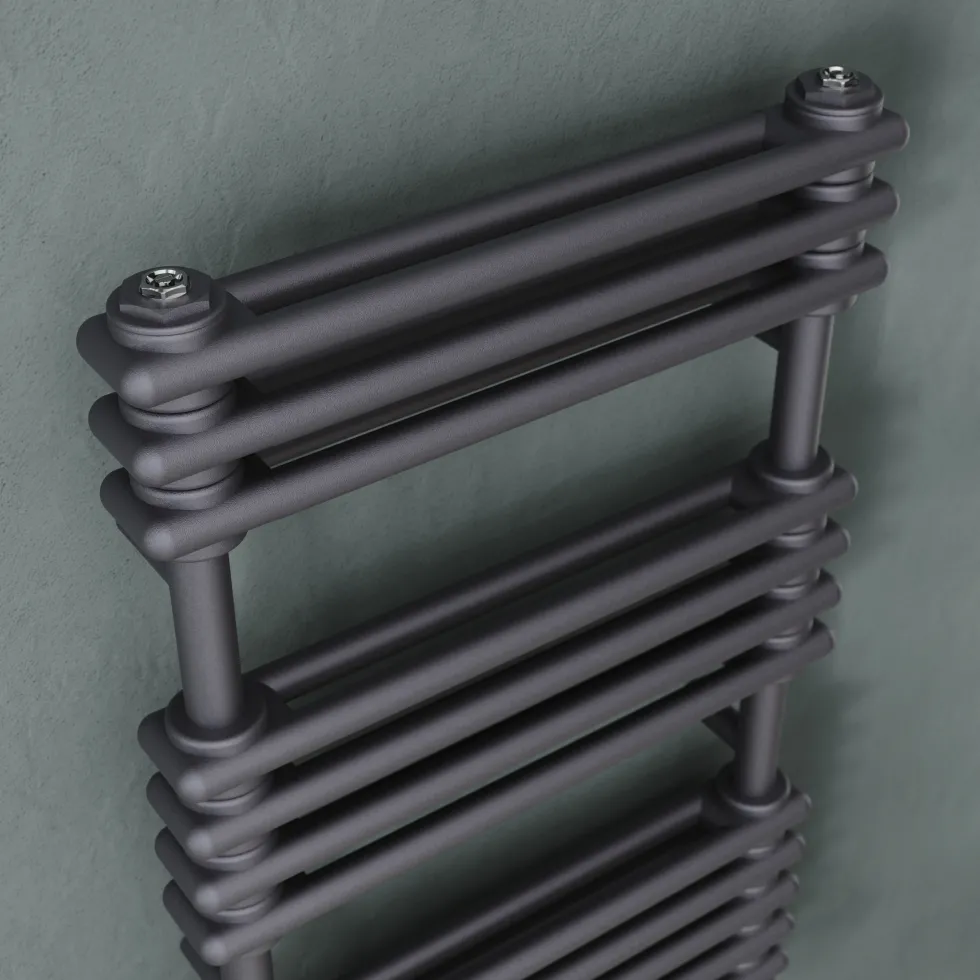 Toasty Montford Anthracite Traditional Column Heated Towel Rail