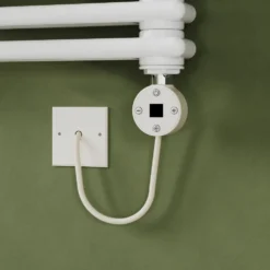 Toasty Montford White Traditional Column Electric Heated Towel Rail with Heating Element