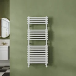 Toasty Montford White Traditional Column Heated Towel Rail