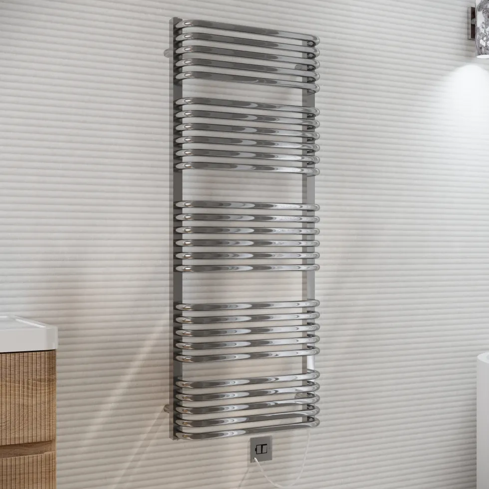 Toasty Nest Chrome Electric Heated Towel Rail with Heating Element