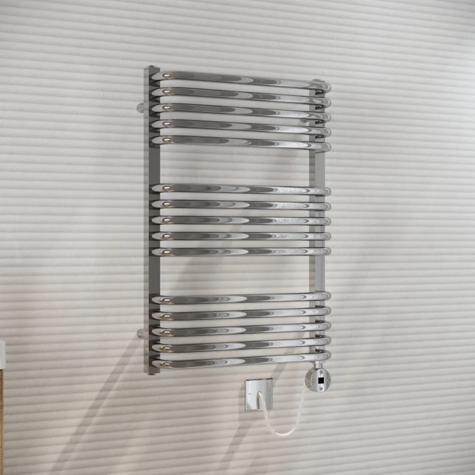 Toasty Nest Chrome Electric Heated Towel Rail with Heating Element