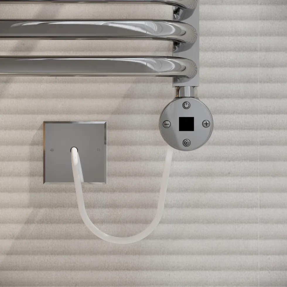 Toasty Nest Chrome Electric Heated Towel Rail with Heating Element