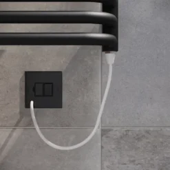 Toasty Nest Matt Black Electric Heated Towel Rail with Heating Element