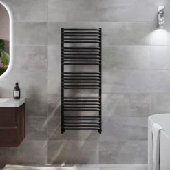 Toasty Nest Matt Black Heated Towel Rail