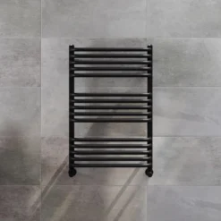 Toasty Nest Matt Black Heated Towel Rail