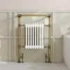 Toasty Penrose Antique Brass Traditional Heated Towel Rail - 965 x 675mm