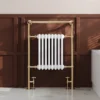 Toasty Penrose Brushed Brass Traditional Heated Towel Rail - 965 x 675mm
