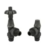 Toasty Pewter Traditional Metal Handle Angled Thermostatic Radiator Valve