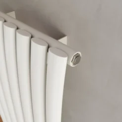 Toasty Plume White Vertical Wave Radiator - 1800 x 415mm