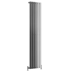 Toasty Radiance Chrome Single Flat Panel Vertical Radiator