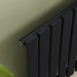 Toasty Radiance Matt Black Flat Panel Horizontal Radiator