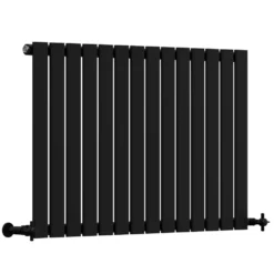 Toasty Radiance Matt Black Flat Panel Horizontal Radiator