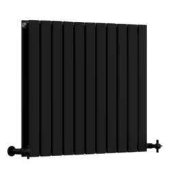 Toasty Radiance Matt Black Flat Panel Horizontal Radiator