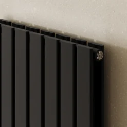 Toasty Radiance Matt Black Flat Panel Vertical Radiator