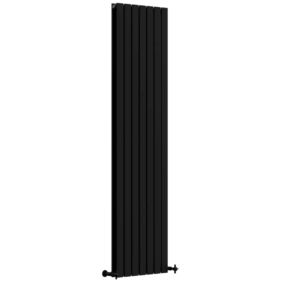 Toasty Radiance Matt Black Flat Panel Vertical Radiator