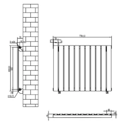Toasty Radiance White Flat Panel Horizontal Radiator