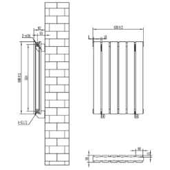 Toasty Radiance White Flat Panel Horizontal Radiator