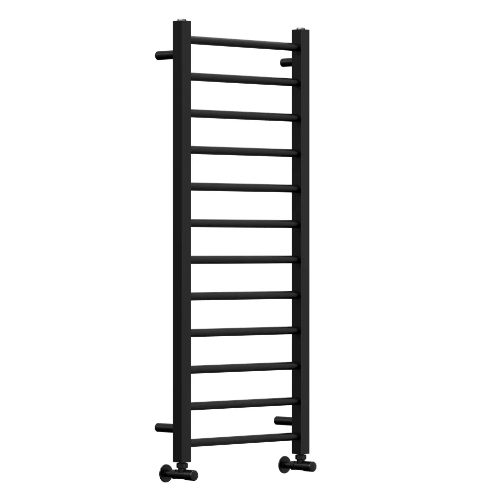 Toasty Rise Matt Black Heated Towel Rail