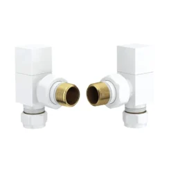 Toasty Square White Manual Radiator Valves