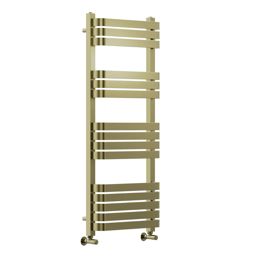 Toasty Studio Brushed Brass Heated Towel Rail - 1200 x 500mm