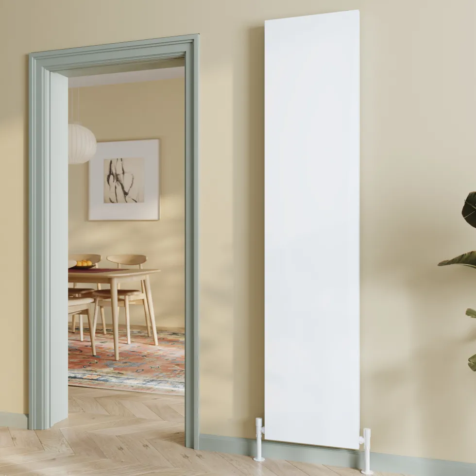 Toasty Surface White Flat Single Panel Vertical Radiator - 1800 x 400mm