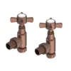 Toasty Traditional Crosshead Manual Angled Valves - Antique Copper