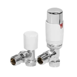 Toasty White & Chrome Thermostatic Radiator Valves