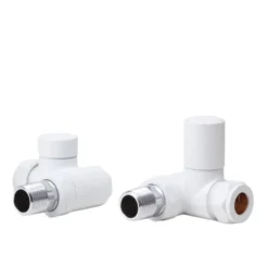 Toasty White Dual Fuel Corner Radiator Valves