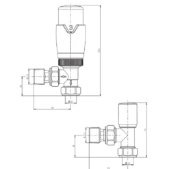 Toasty White Modern Thermostatic Radiator Valves