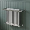 Toasty Wickham Chrome & White Traditional Heated Towel Rail - 490 x 740mm