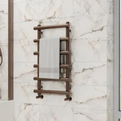 Toasty Yarrow Brushed Bronze Heated Towel Rail