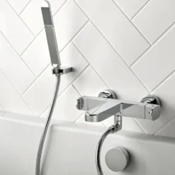 Vado Life Wall Mounted Exposed Bath Shower Mixer with Kit